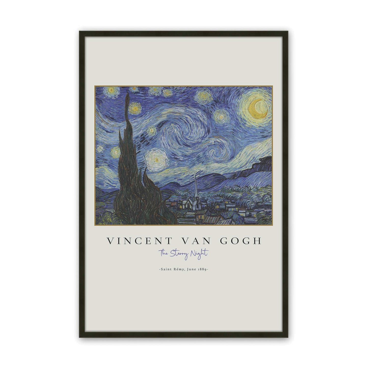 [Color:Satin Black], Picture of art in a Satin Black frame
