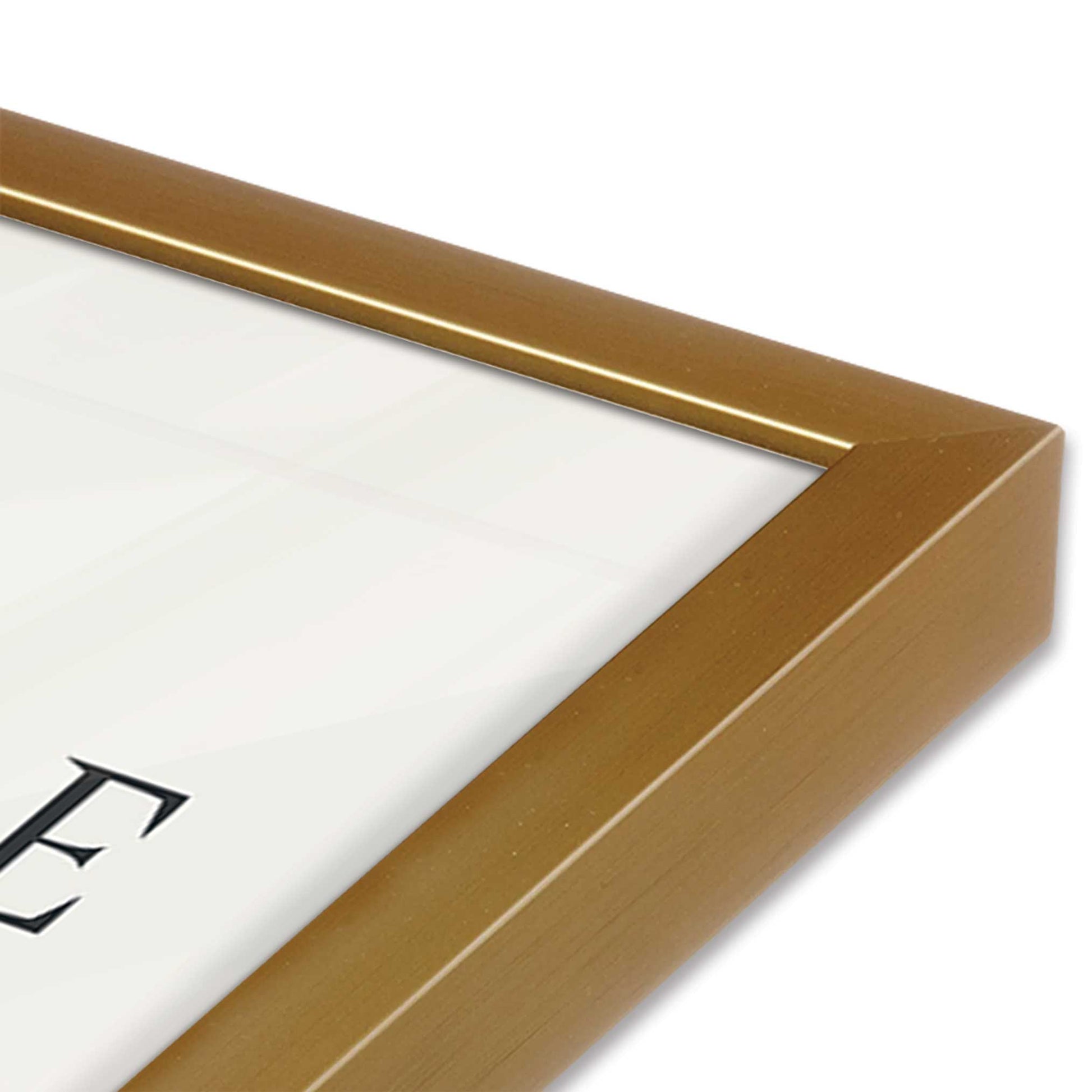 [Color:Polished Gold], Picture of art in a Polished Gold frame of the corner