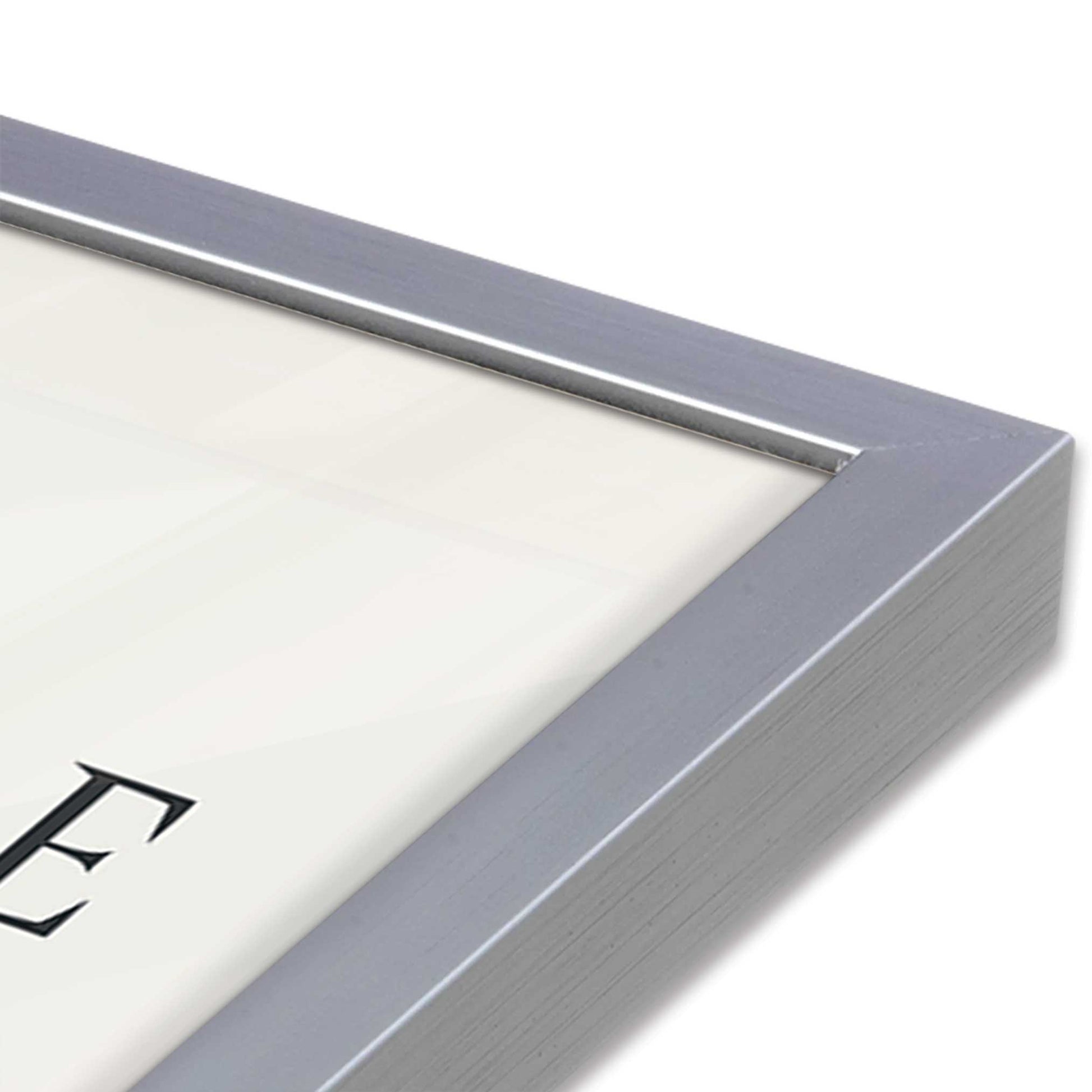 [Color:Polished Chrome], Picture of art in a Polished Chrome frame of the corner
