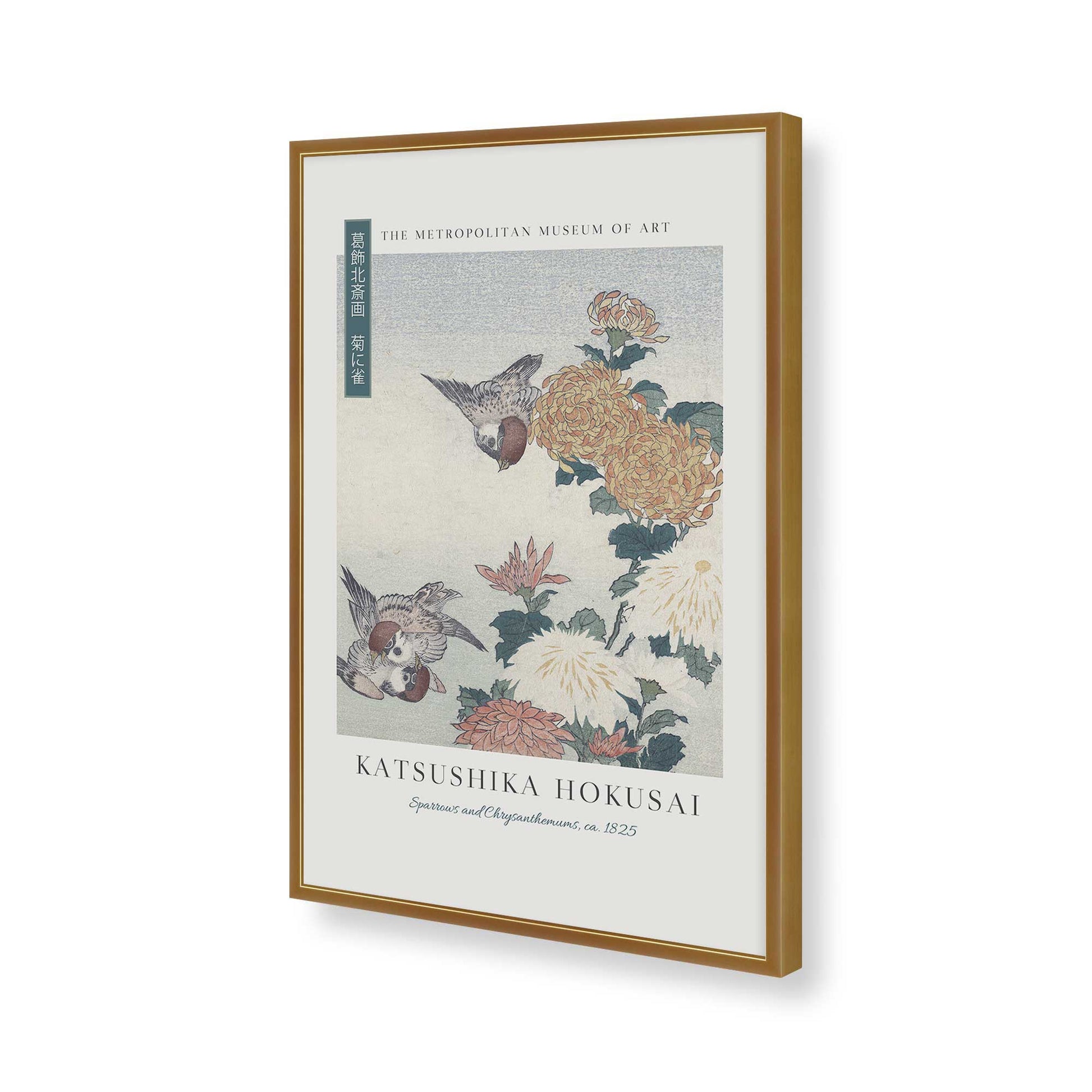 [Color:Polished Gold], Picture of art in a Polished Gold frame of the corner