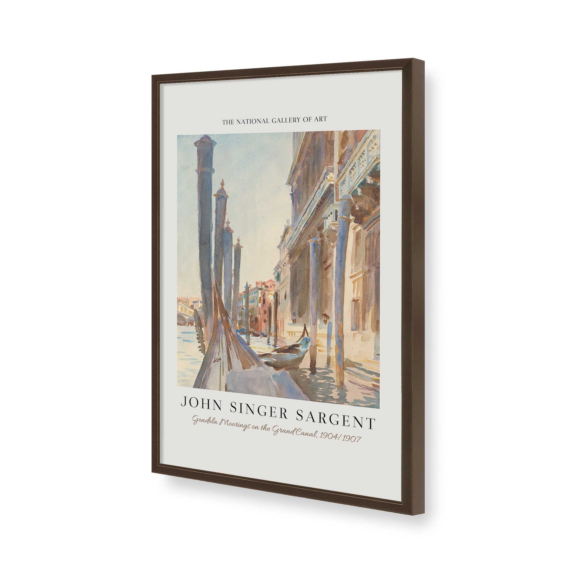 [Color:Brown], Picture of art in a Brown frame of the corner