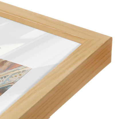 [Color:American Maple], Picture of art in a American Maple frame at an angle