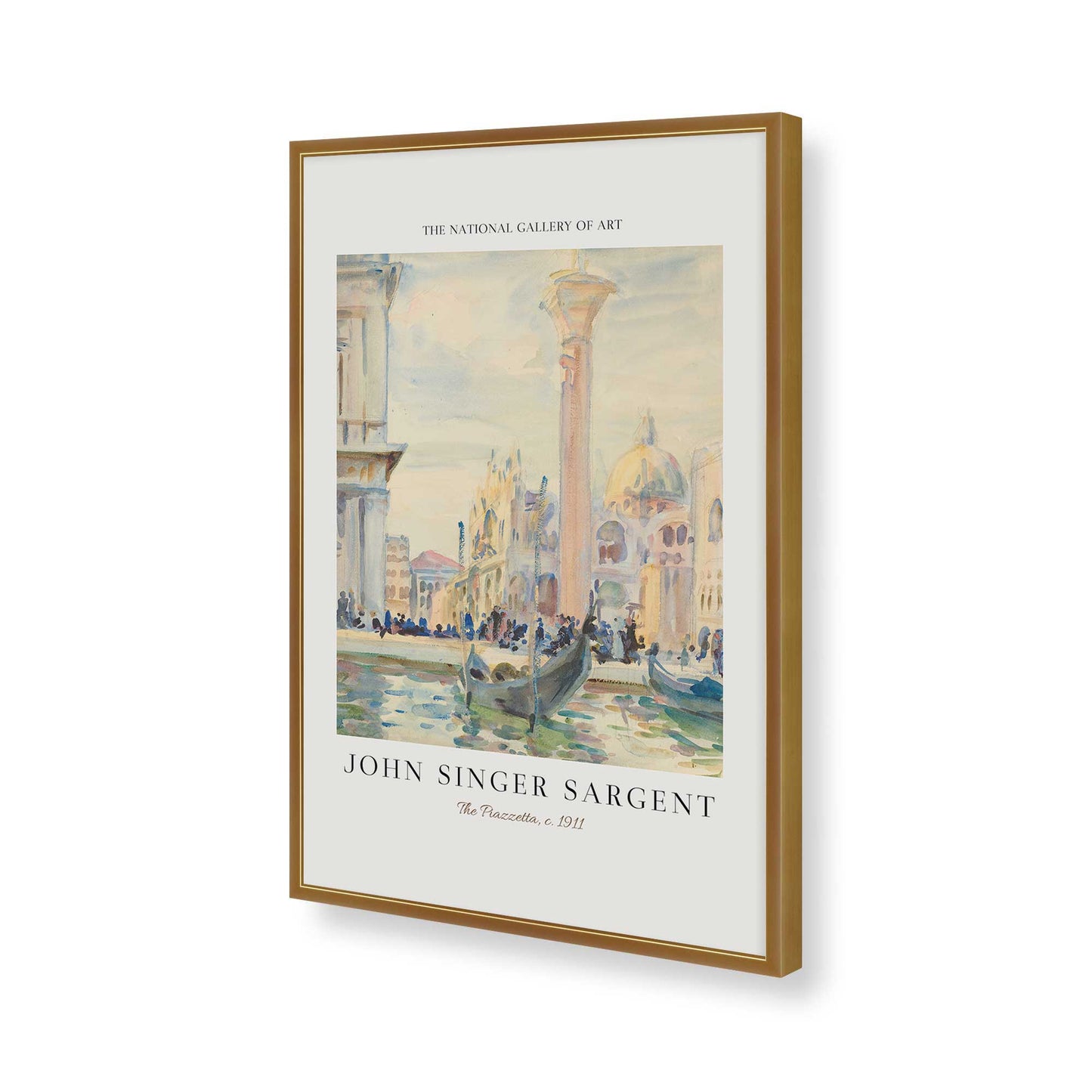 [Color:Polished Gold], Picture of art in a Polished Gold frame of the corner