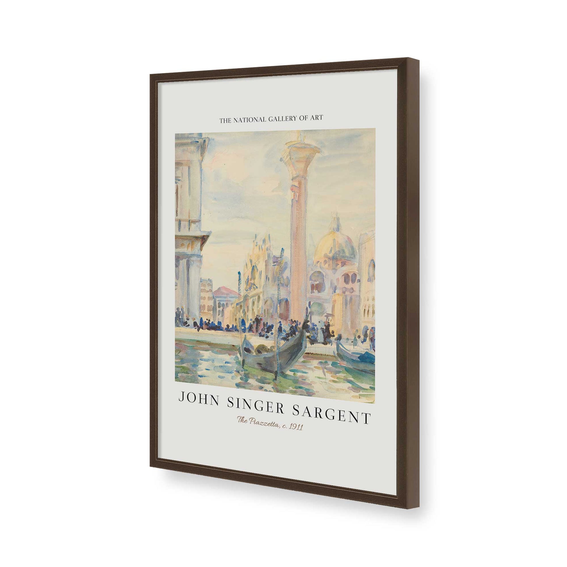 [Color:Brown], Picture of art in a Brown frame of the corner