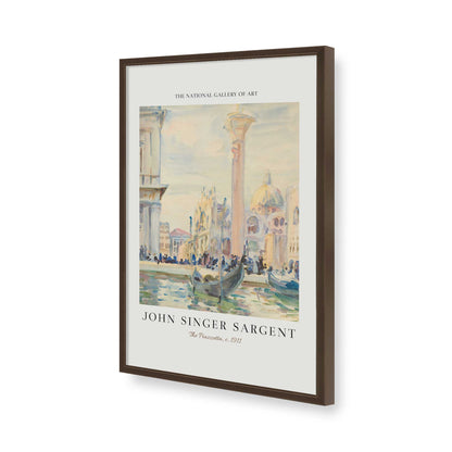 [Color:Brown], Picture of art in a Brown frame of the corner