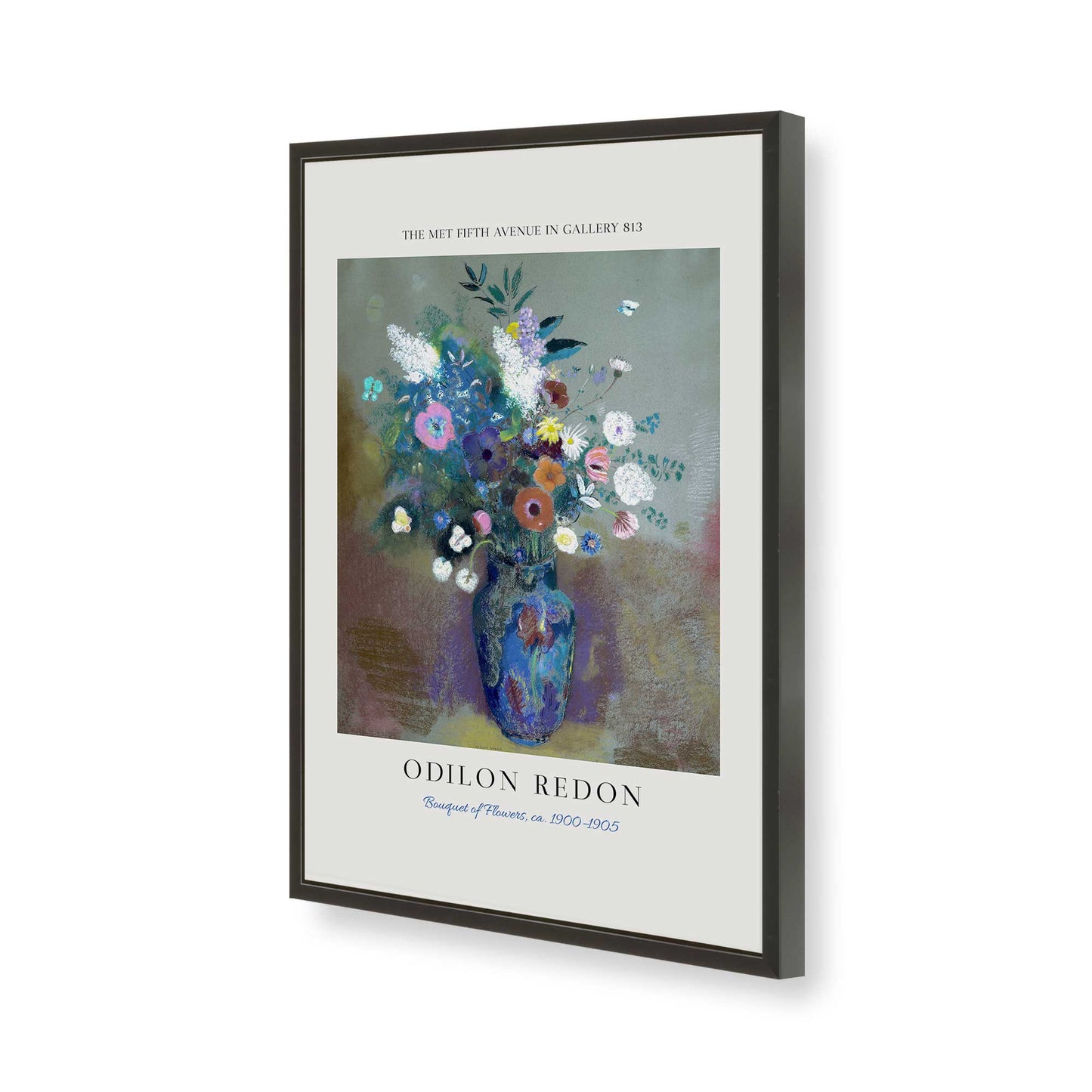 [Color:Satin Black], Picture of art in a Satin Black frame of the corner