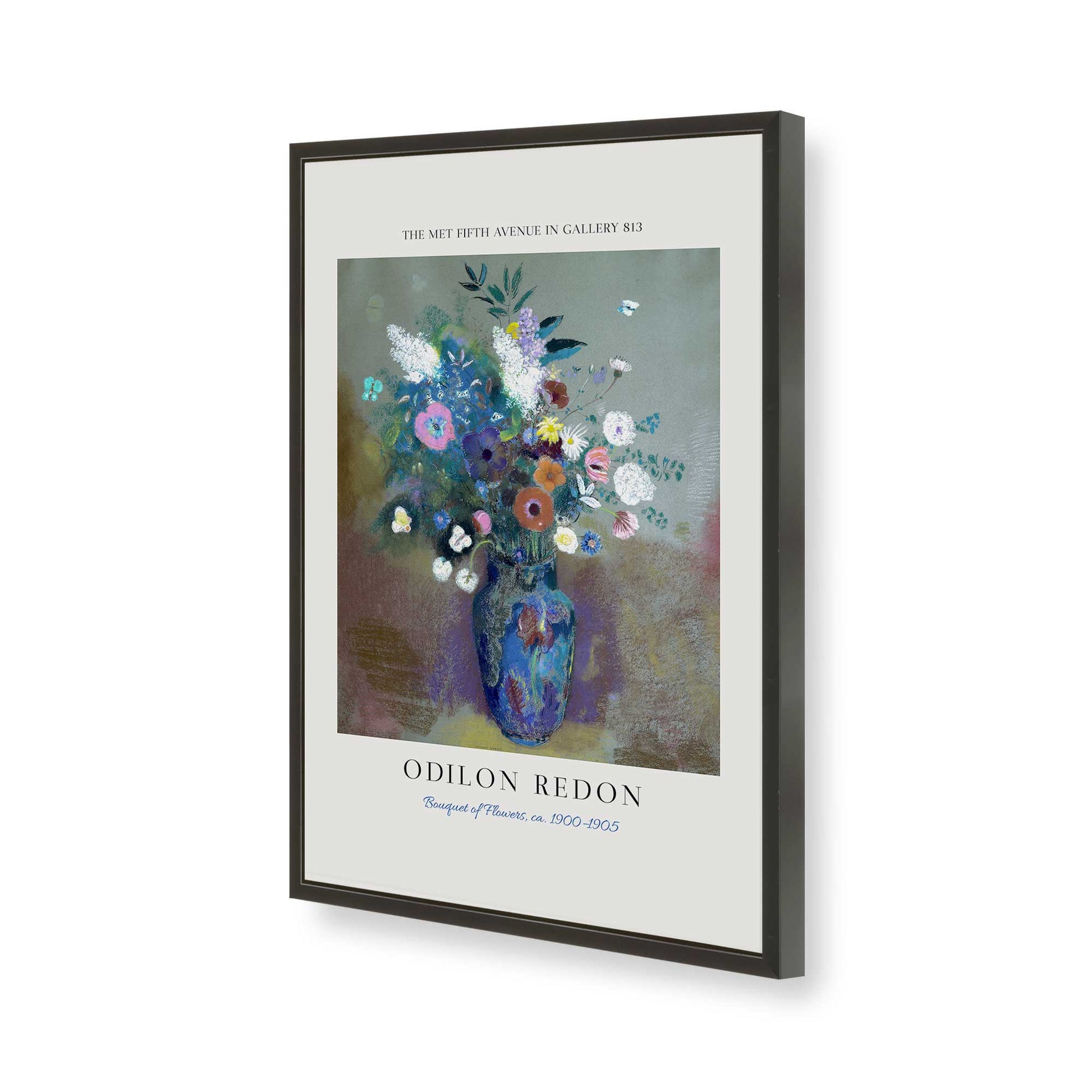 [Color:Satin Black], Picture of art in a Satin Black frame of the corner