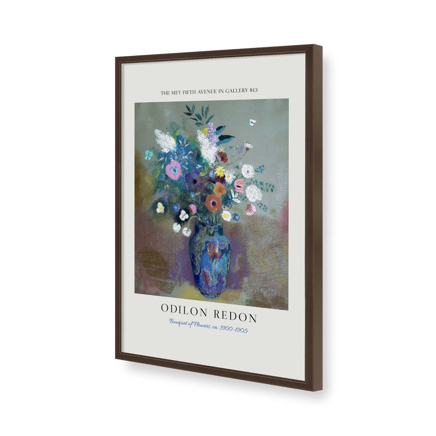 [Color:Brown], Picture of art in a Brown frame of the corner