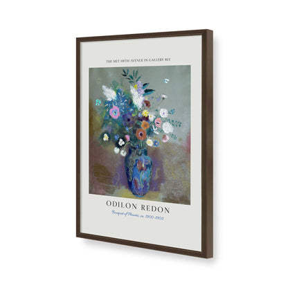 [Color:Brown], Picture of art in a Brown frame of the corner