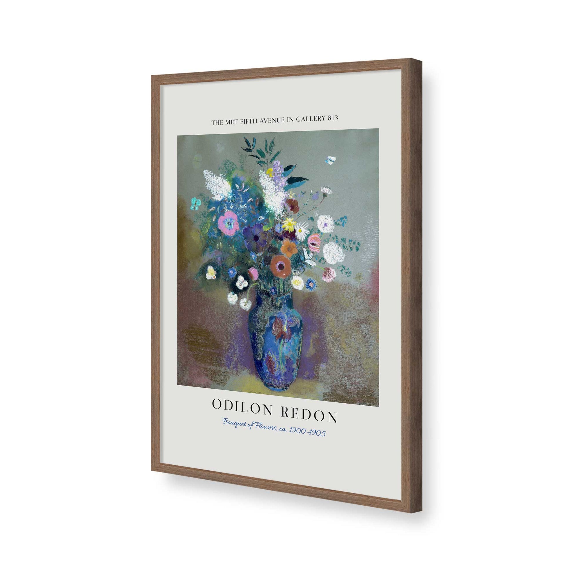 [Color:Walnut], Picture of art in a Walnut frame of the corner