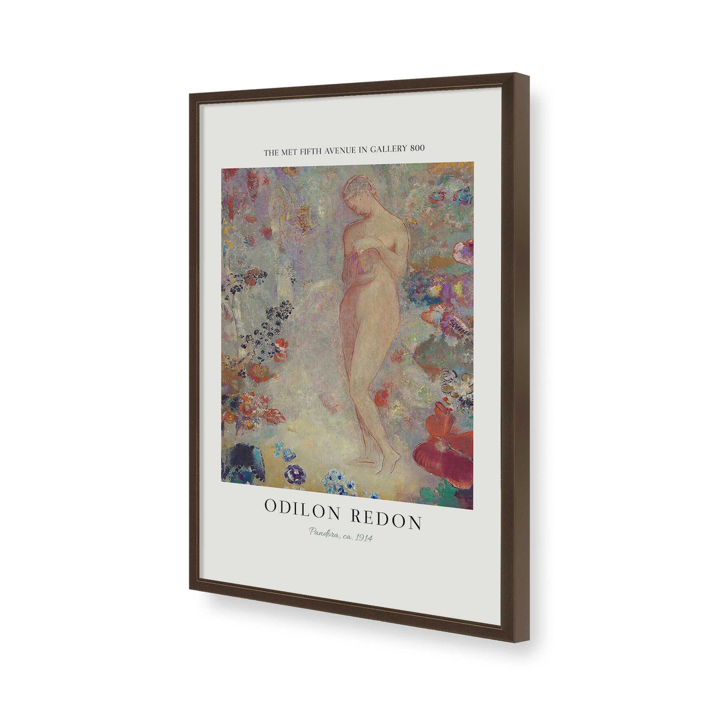 [Color:Brown], Picture of art in a Brown frame of the corner