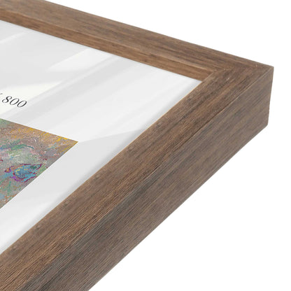 [Color:Walnut], Picture of art in a Walnut frame at an angle