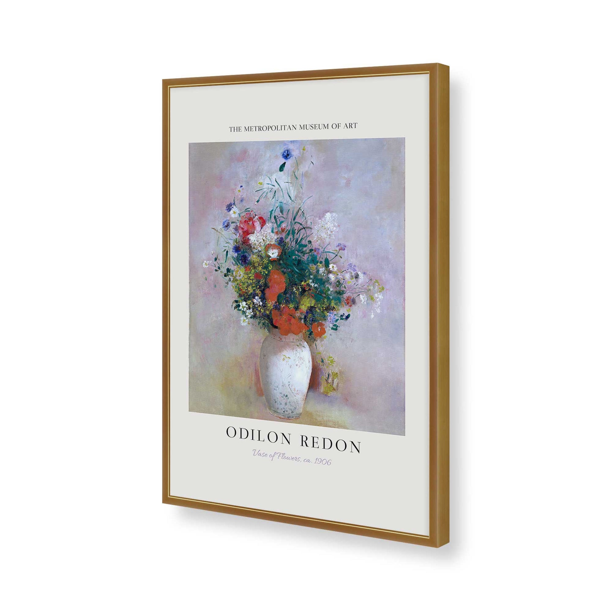 [Color:Polished Gold], Picture of art in a Polished Gold frame of the corner