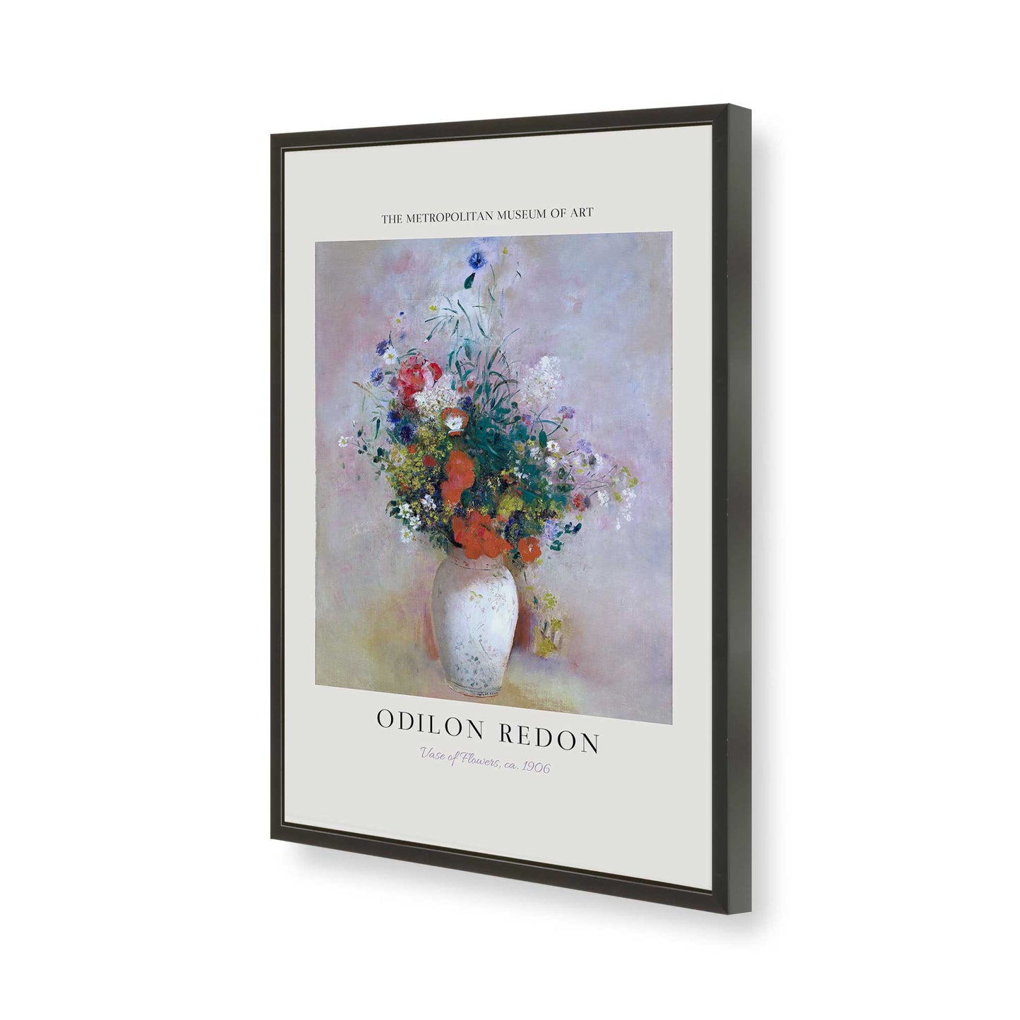 [Color:Satin Black], Picture of art in a Satin Black frame of the corner