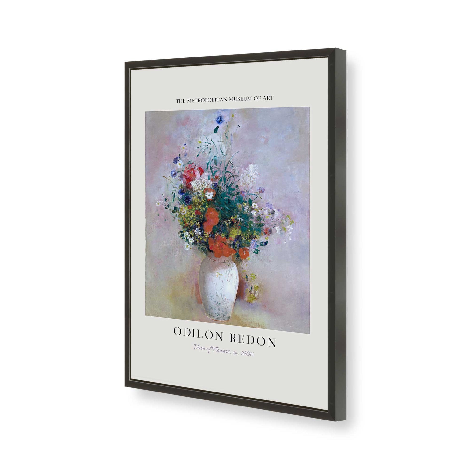 [Color:Satin Black], Picture of art in a Satin Black frame of the corner