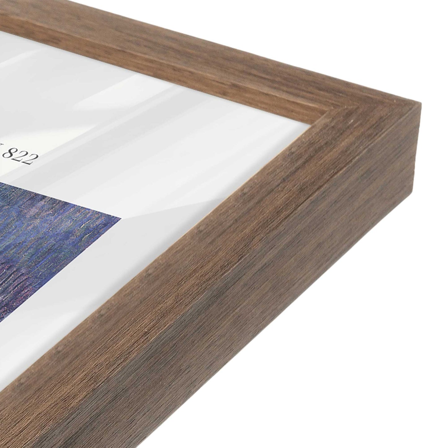 [Color:Walnut], Picture of art in a Walnut frame at an angle