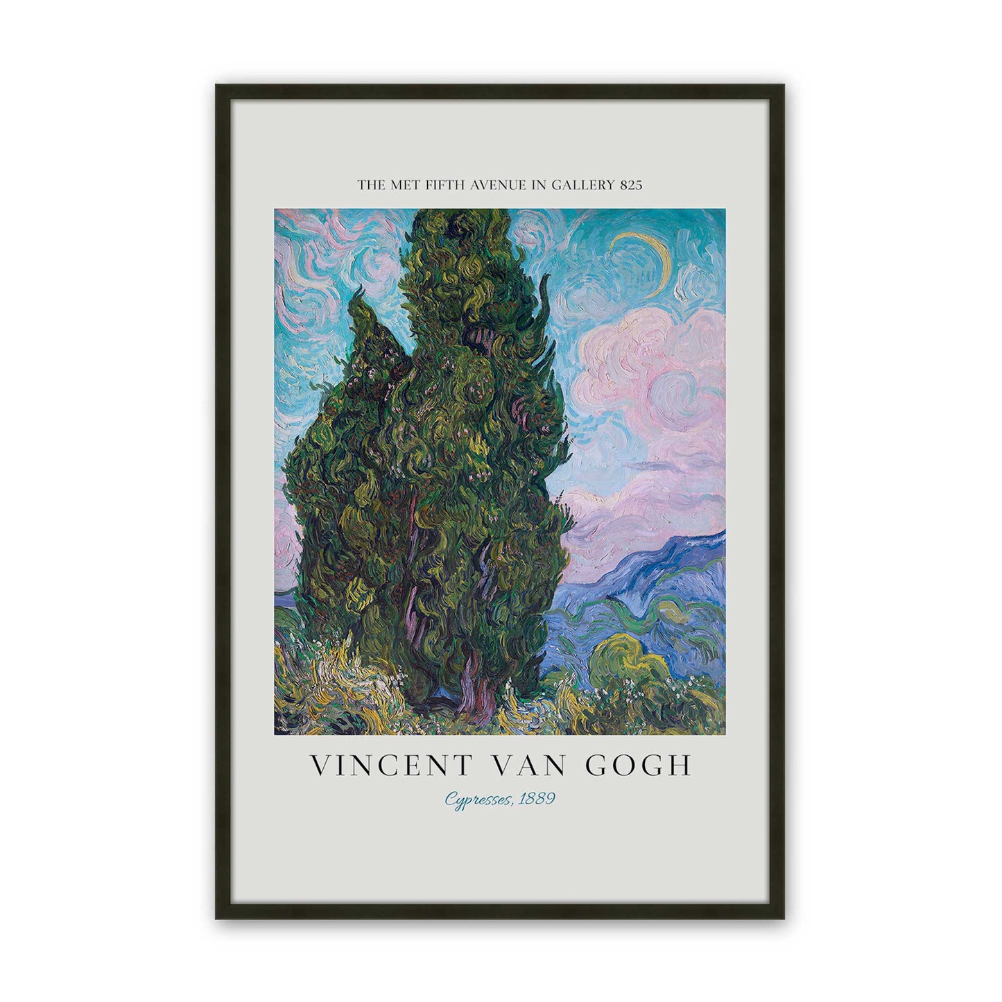 [Color:Satin Black], Picture of art in a Satin Black frame