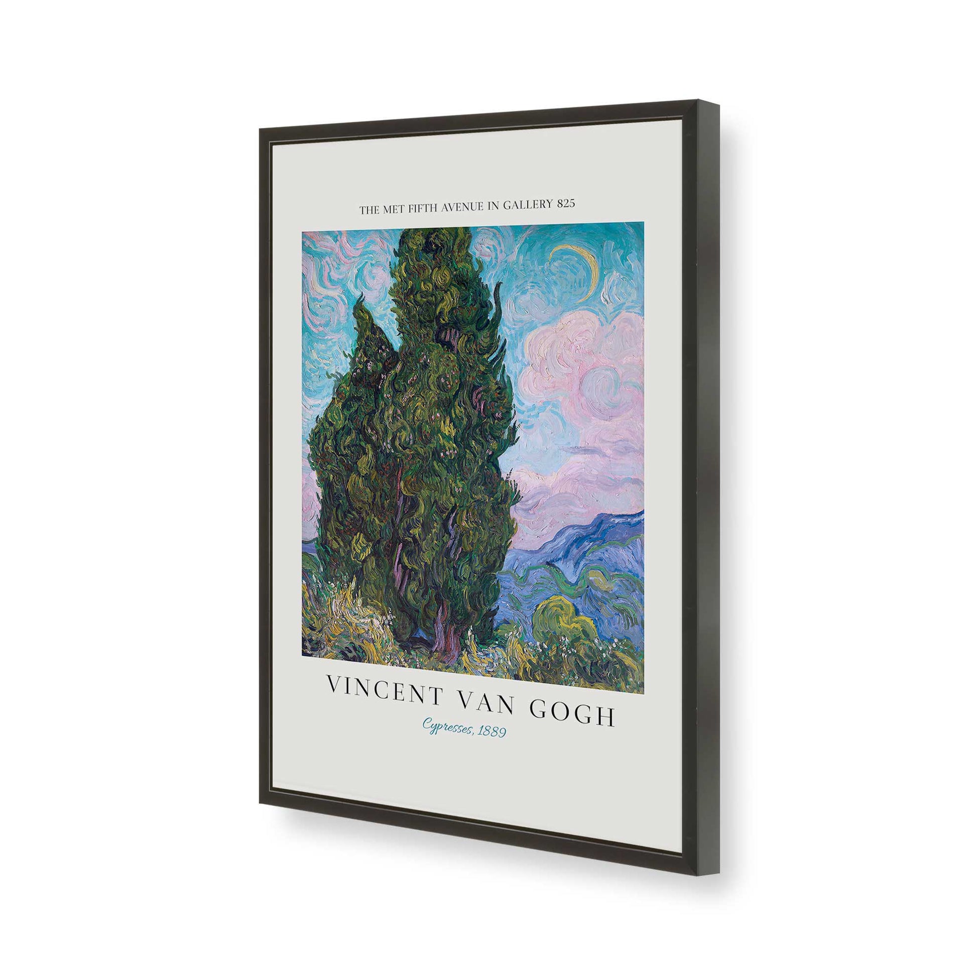 [Color:Satin Black], Picture of art in a Satin Black frame of the corner