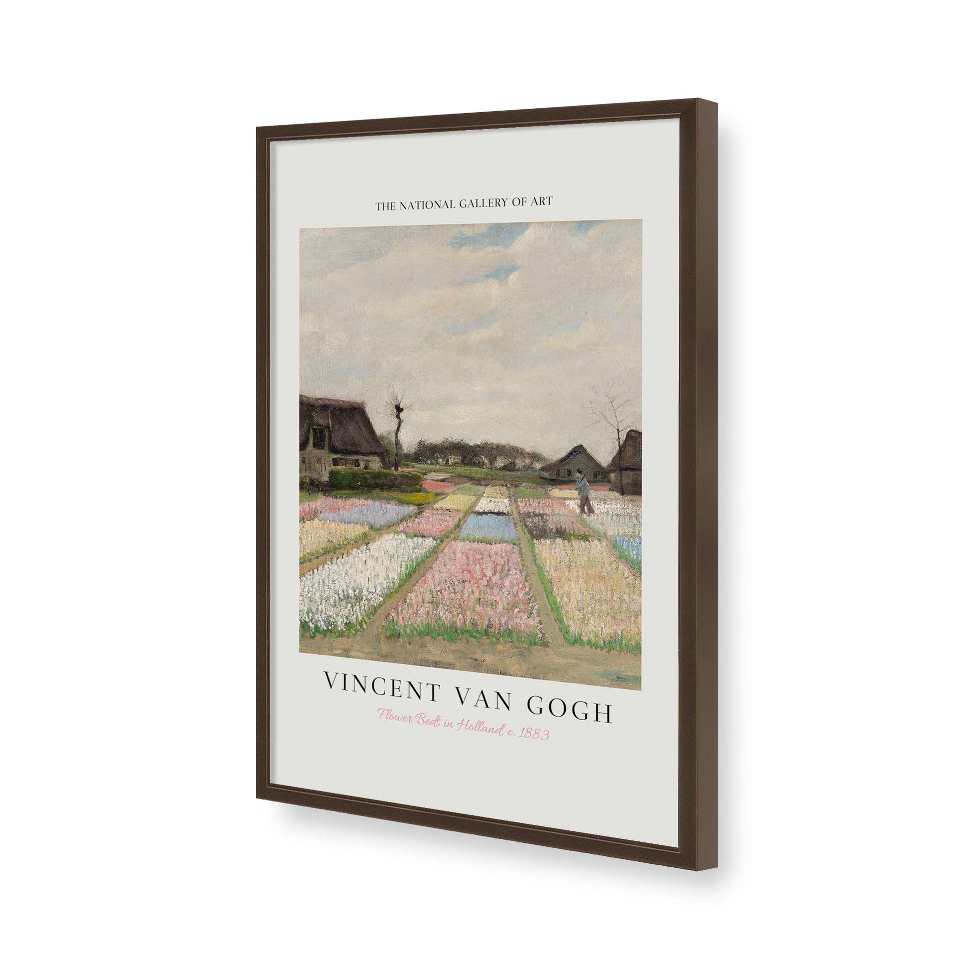 [Color:Brown], Picture of art in a Brown frame of the corner
