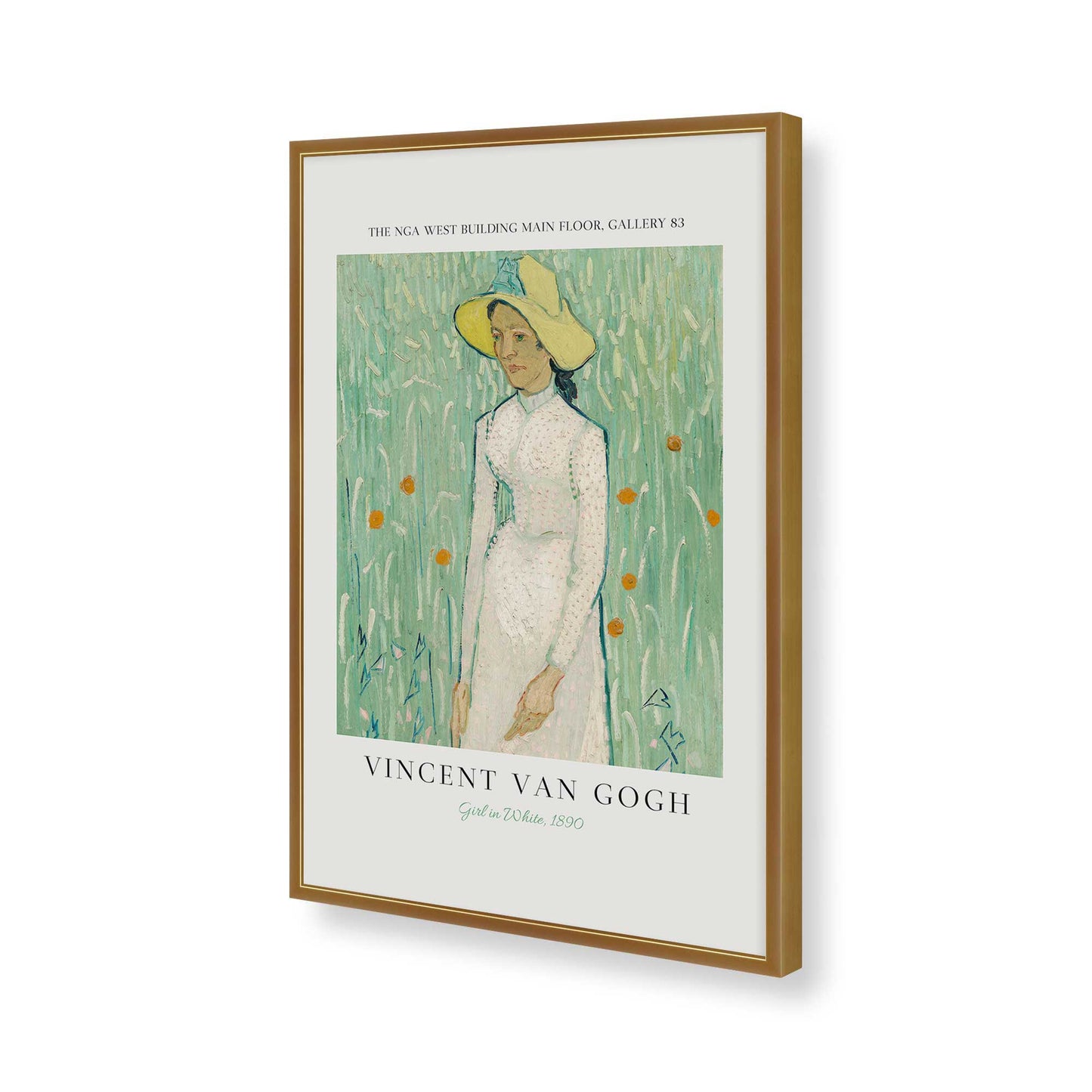 [Color:Polished Gold], Picture of art in a Polished Gold frame of the corner