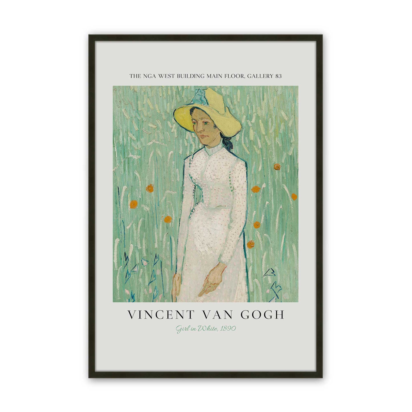 [Color:Satin Black], Picture of art in a Satin Black frame