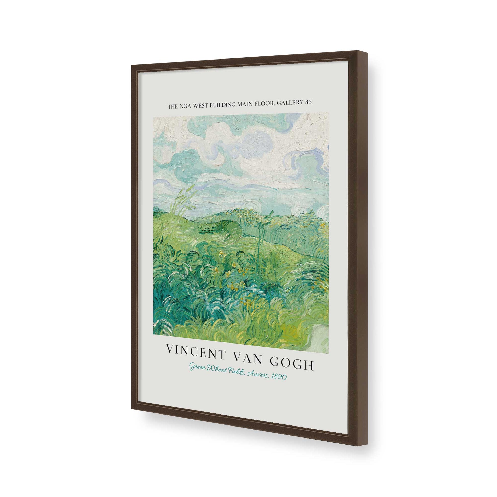 [Color:Brown], Picture of art in a Brown frame of the corner