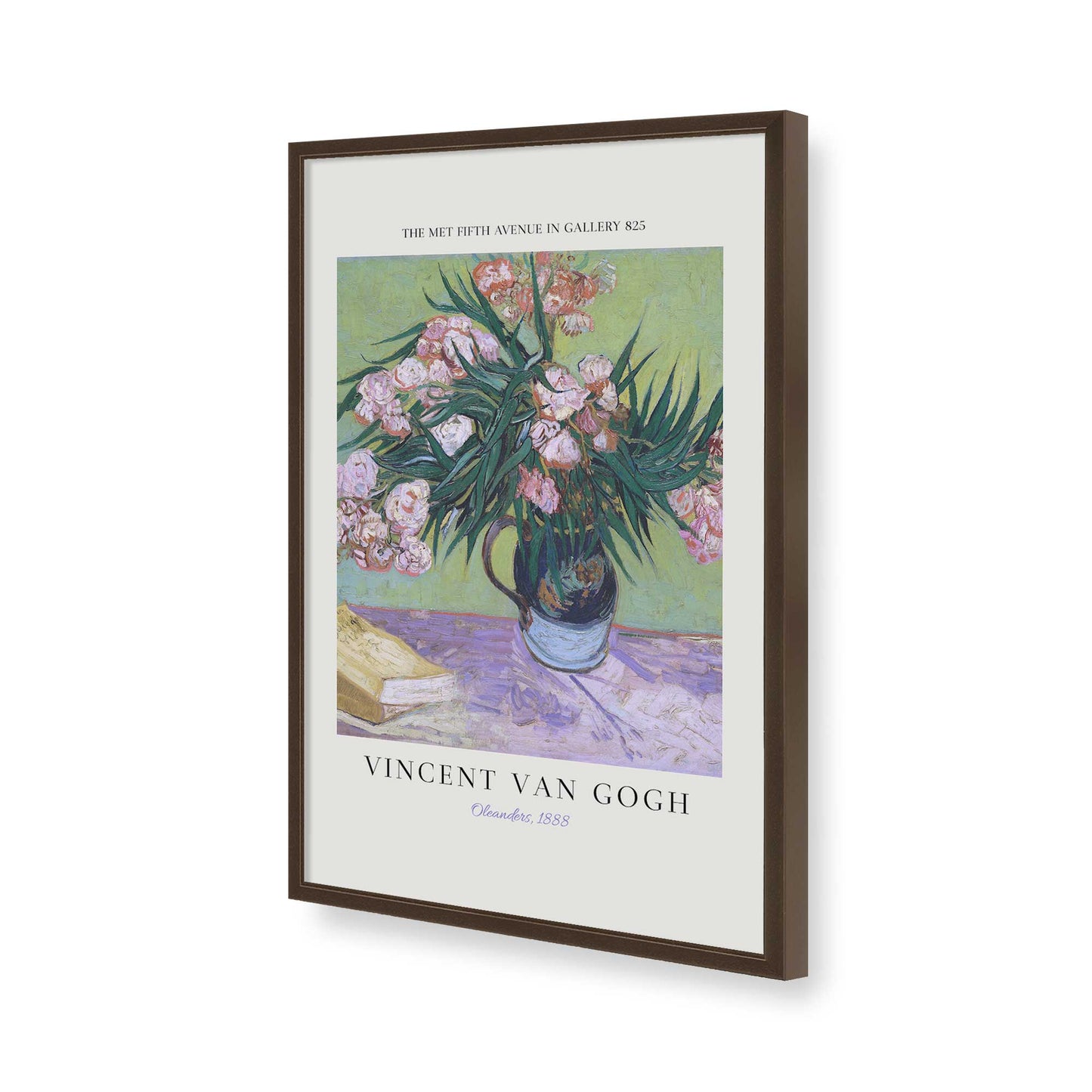 [Color:Brown], Picture of art in a Brown frame of the corner
