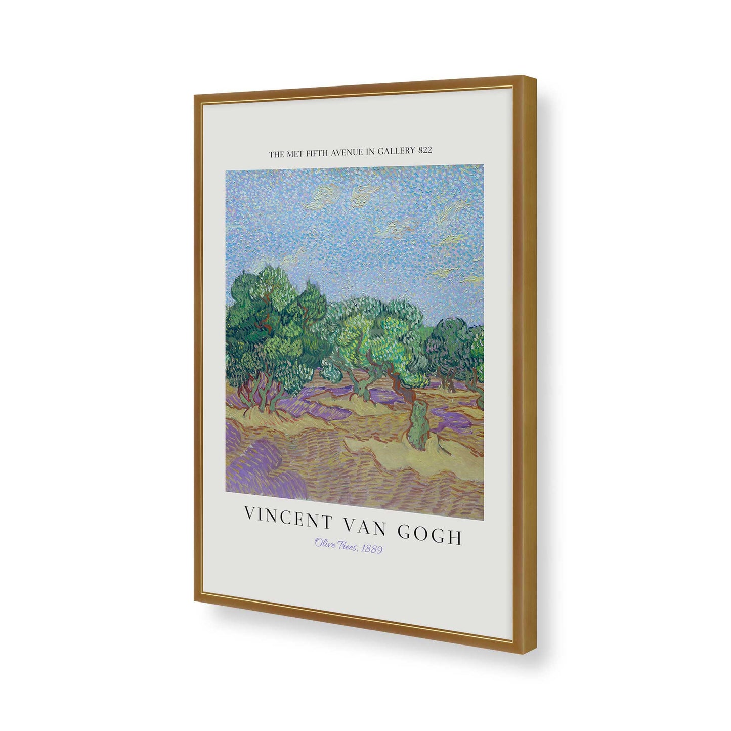 [Color:Polished Gold], Picture of art in a Polished Gold frame of the corner