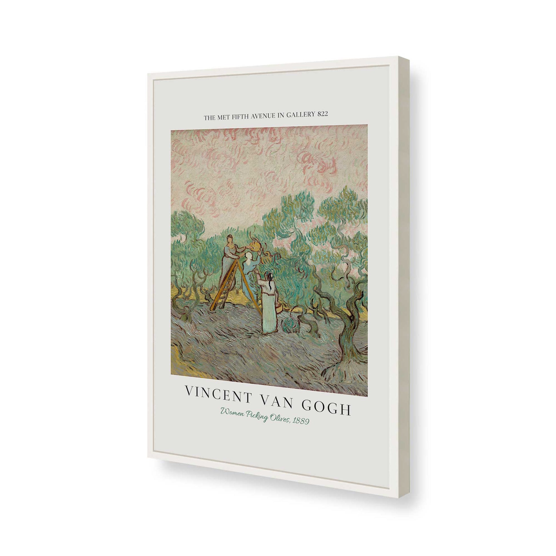 [Color:Opaque White], Picture of art in a Opaque White frame of the corner