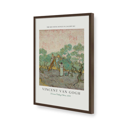 [Color:Brown], Picture of art in a Brown frame of the corner