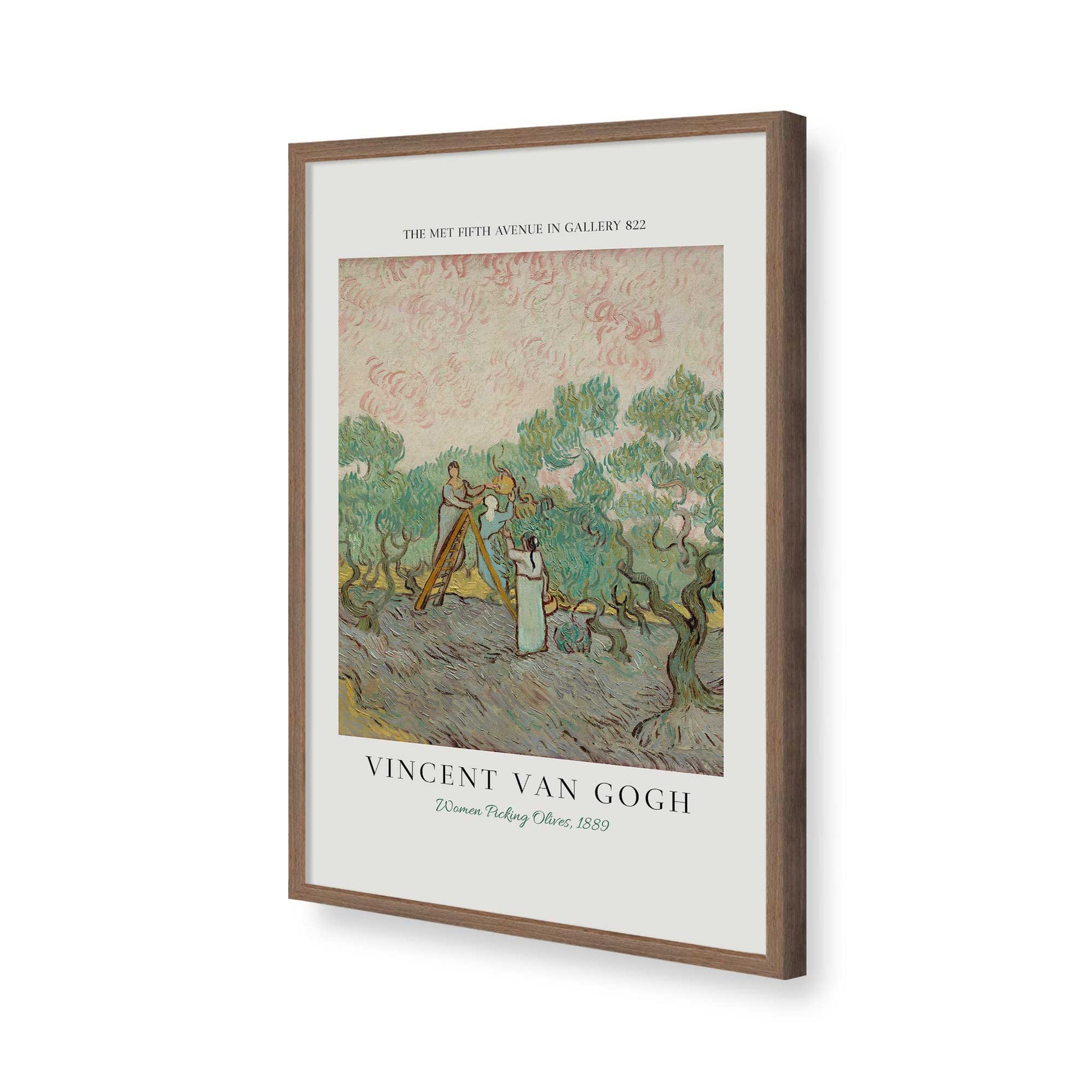 [Color:Walnut], Picture of art in a Walnut frame of the corner