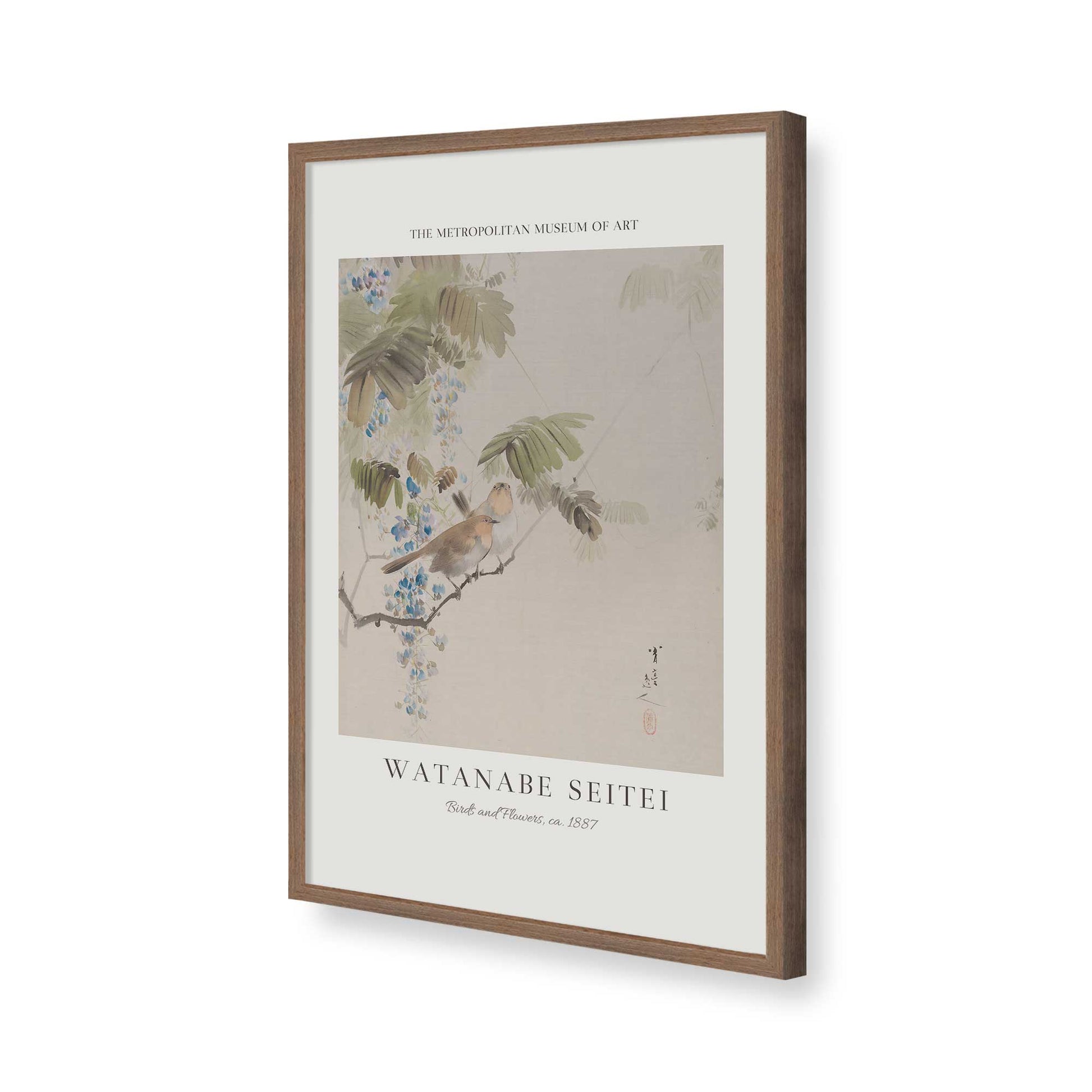 [Color:Walnut], Picture of art in a Walnut frame of the corner