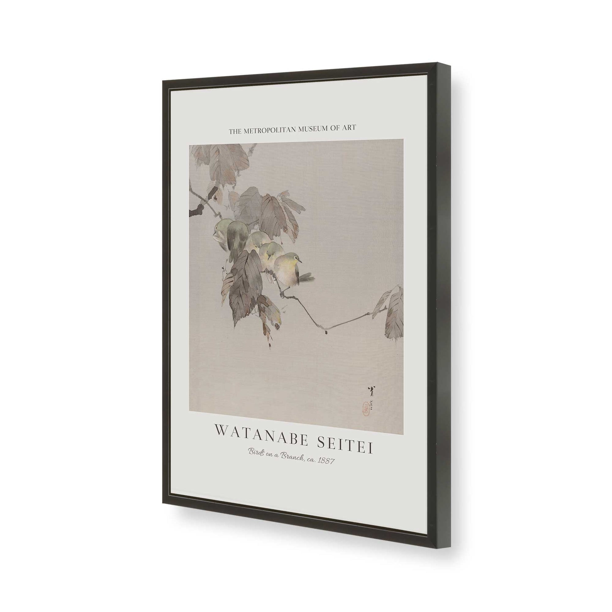 [Color:Satin Black], Picture of art in a Satin Black frame of the corner