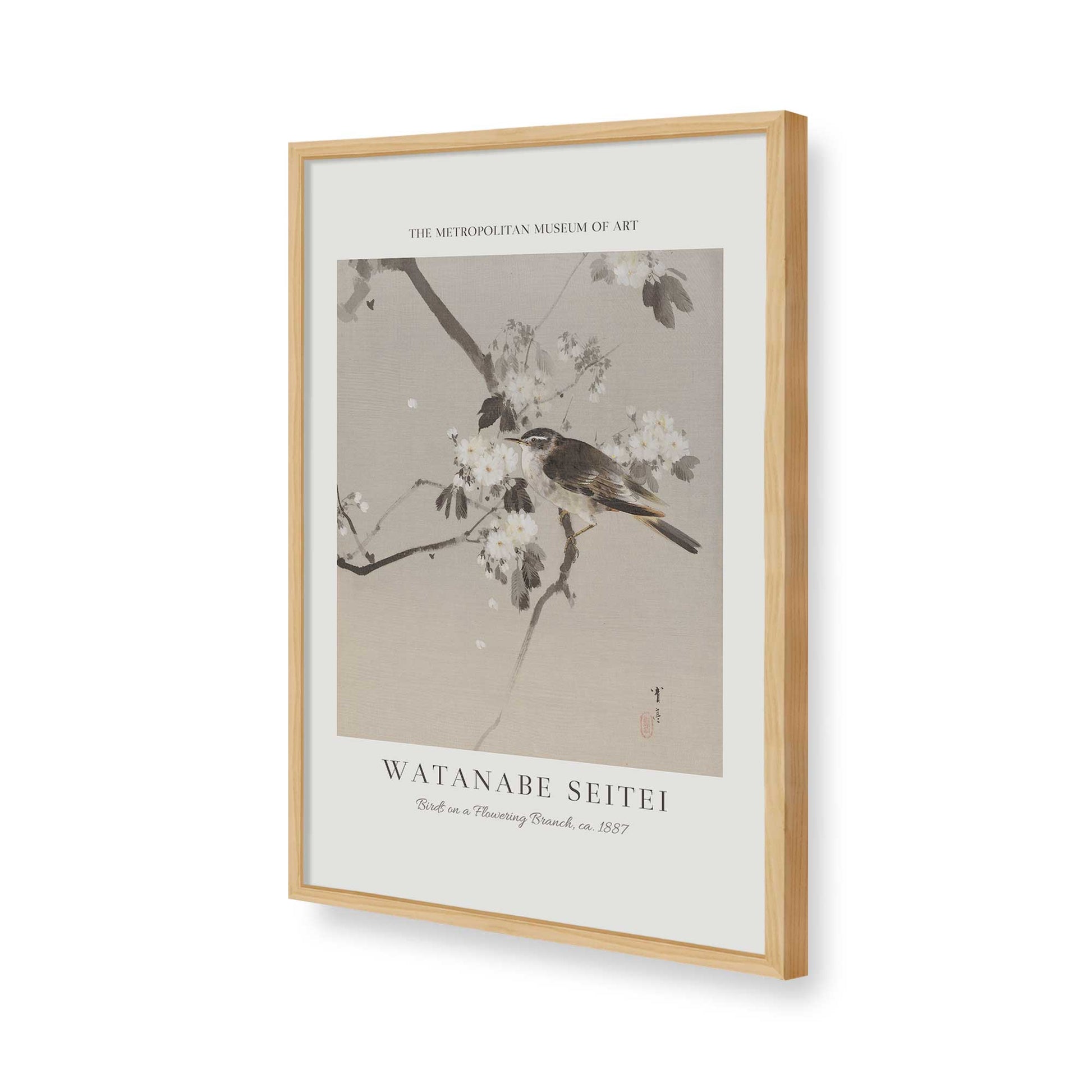 [Color:American Maple], Picture of art in a American Maple frame of the corner