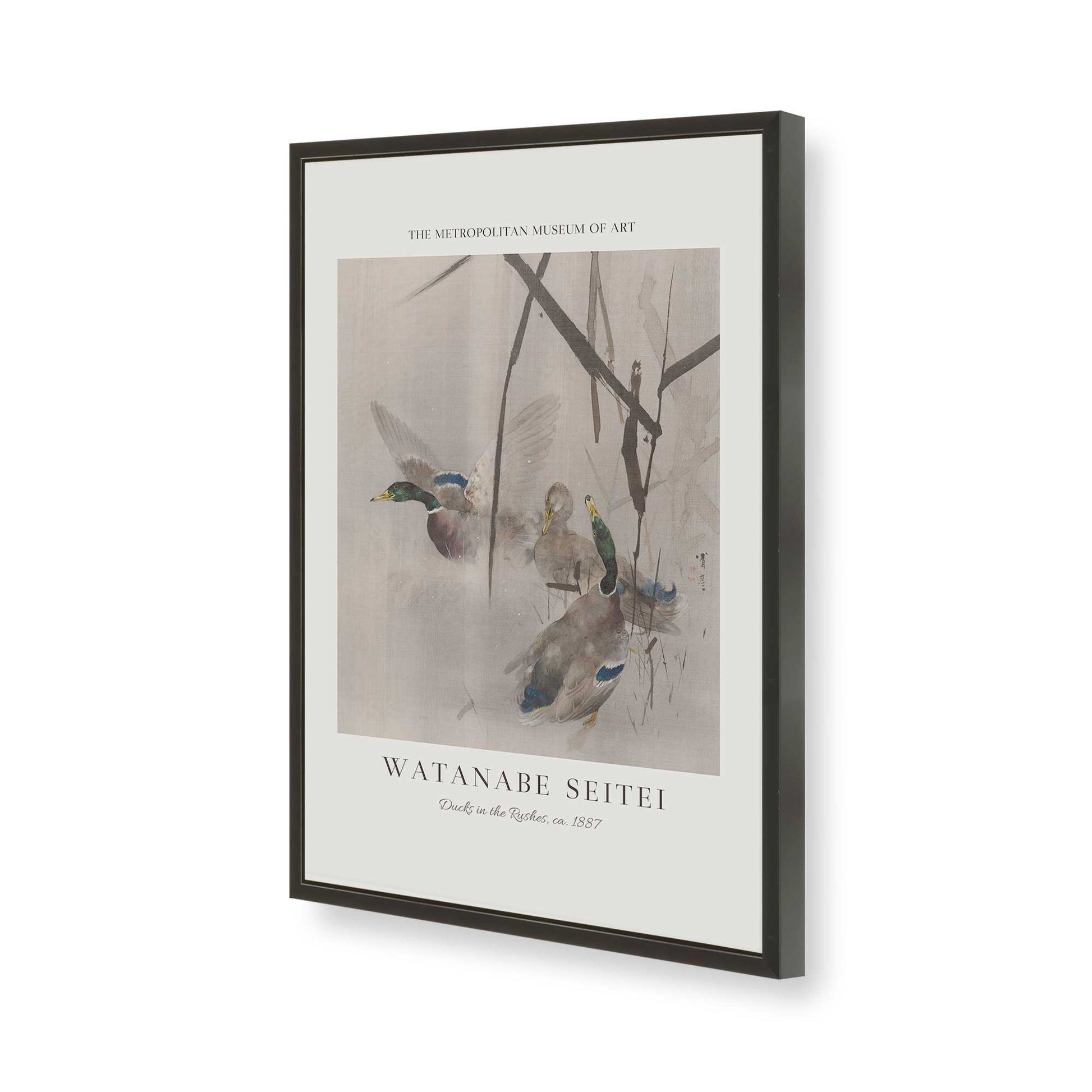 [Color:Satin Black], Picture of art in a Satin Black frame of the corner