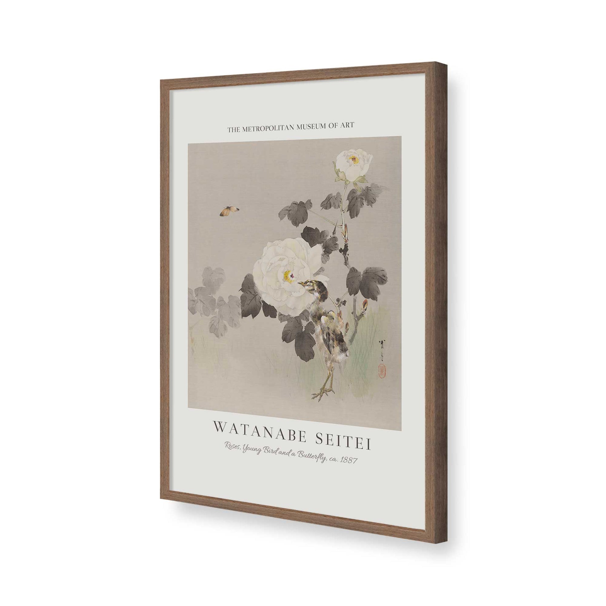 [Color:Walnut], Picture of art in a Walnut frame of the corner