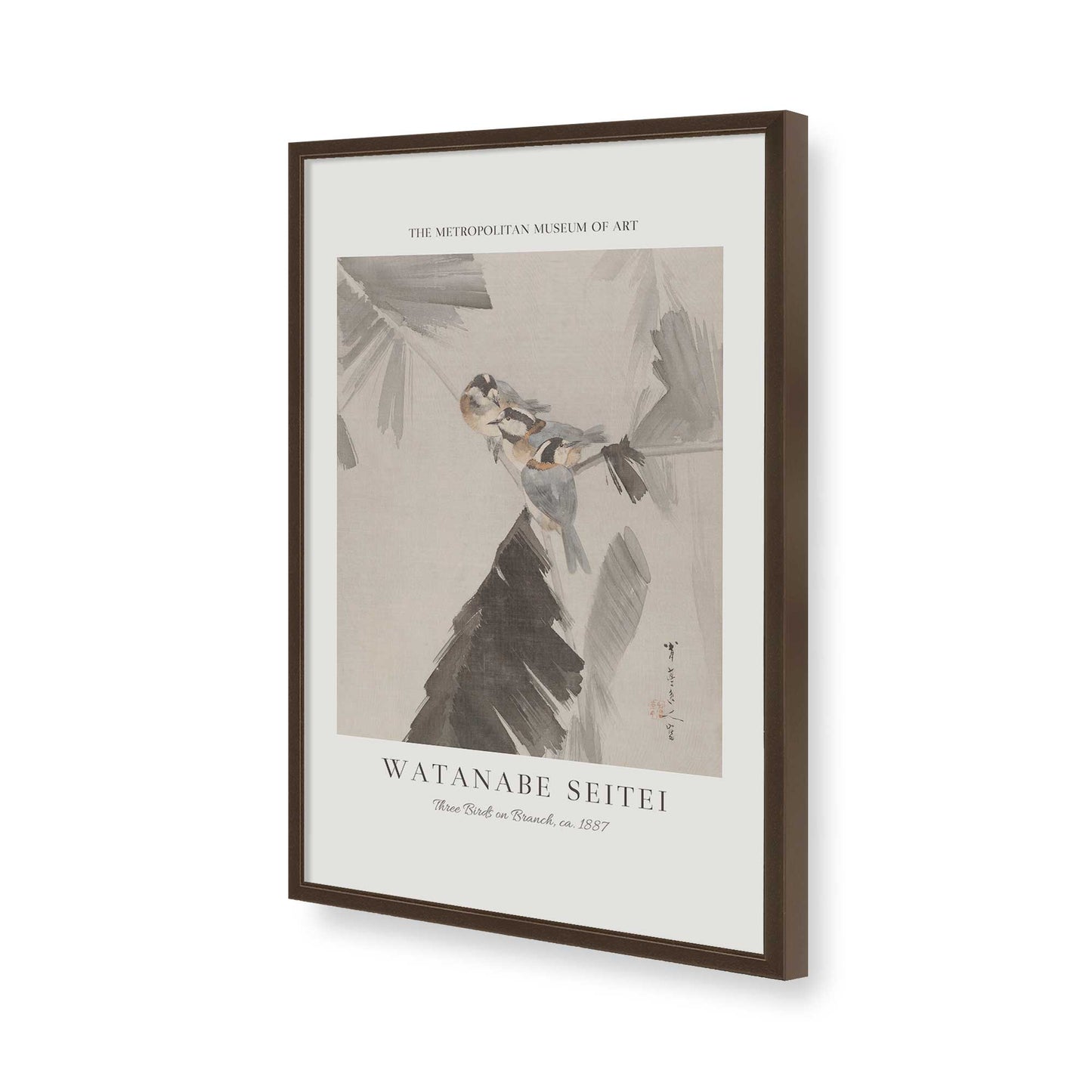 [Color:Brown], Picture of art in a Brown frame of the corner