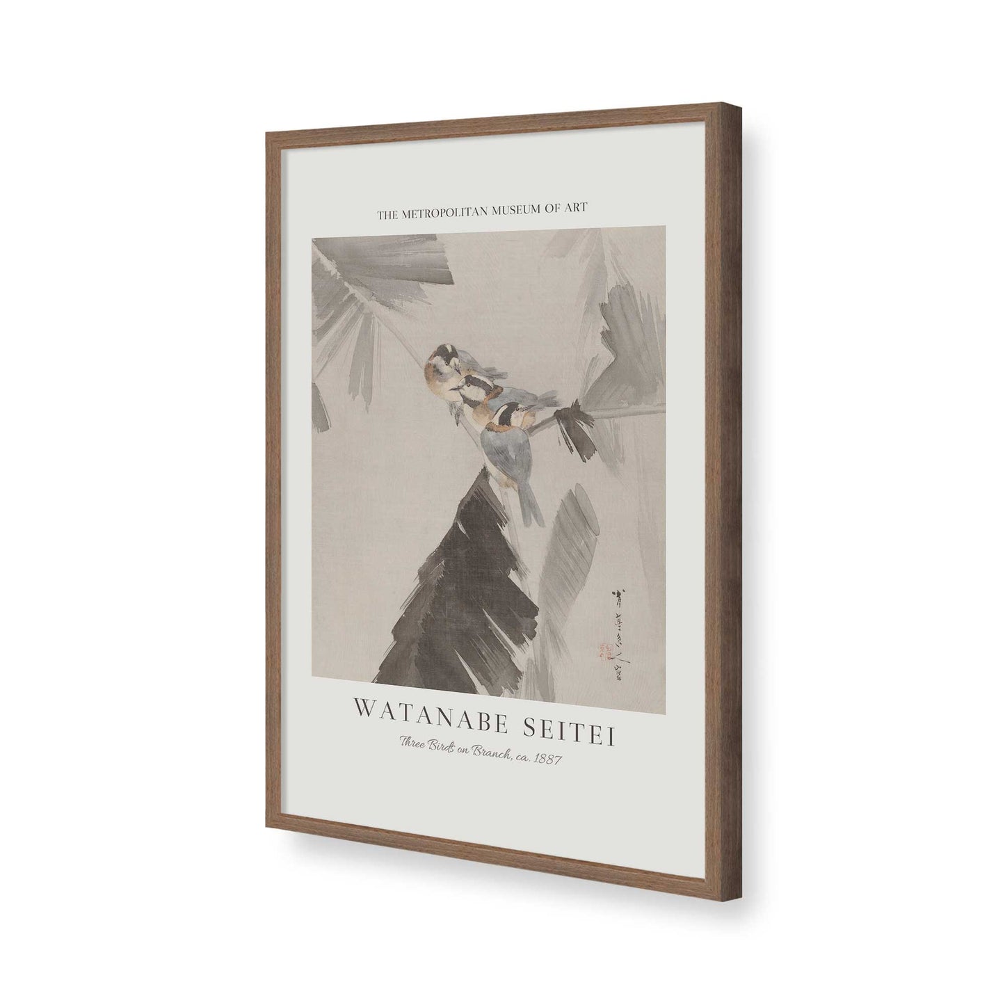 [Color:Walnut], Picture of art in a Walnut frame of the corner