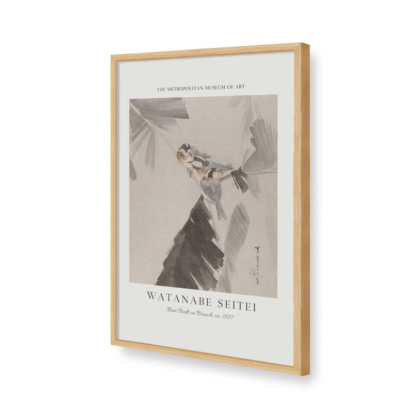 [Color:American Maple], Picture of art in a American Maple frame of the corner