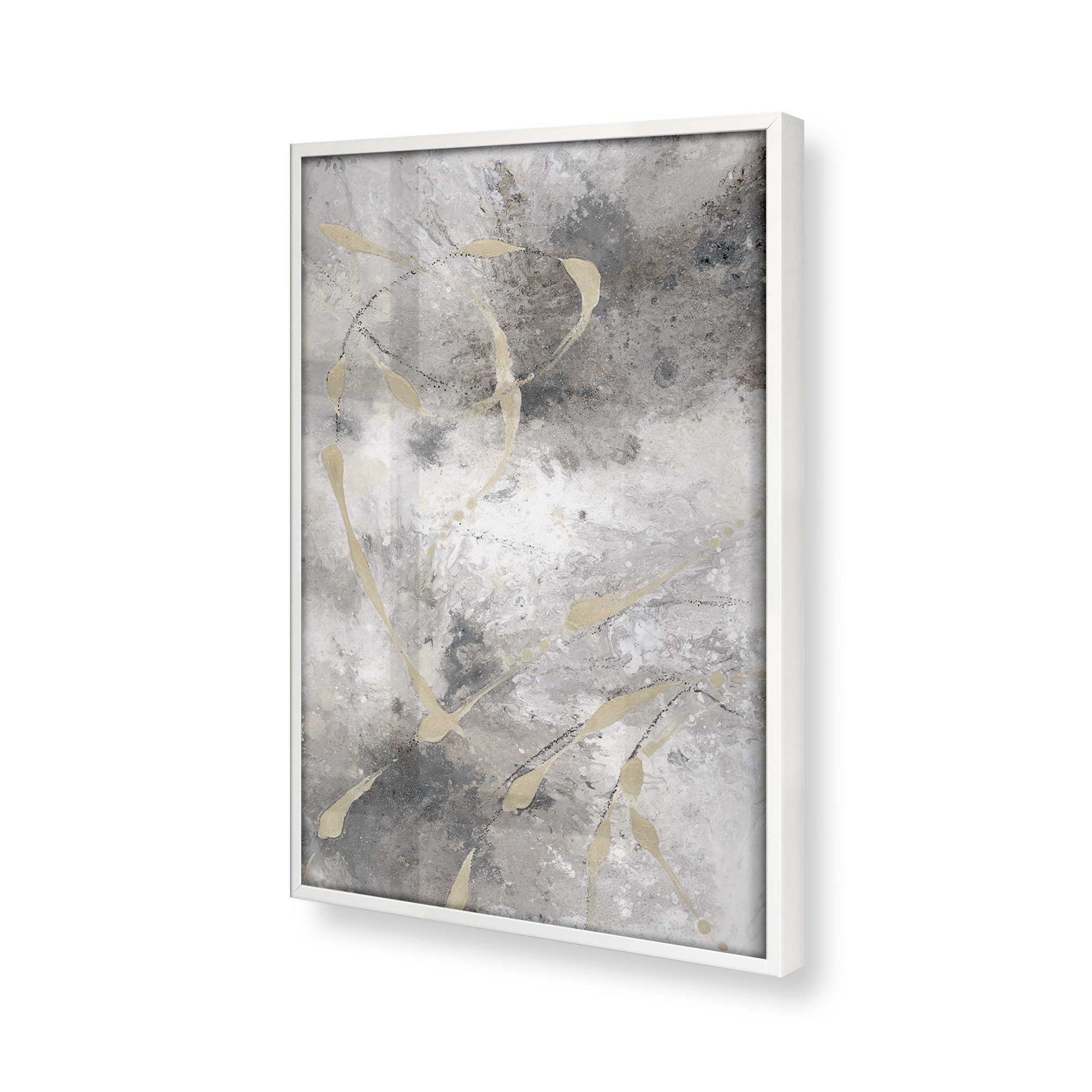 [Color:Opaque White], Picture of art in a Opaque White frame at an angle