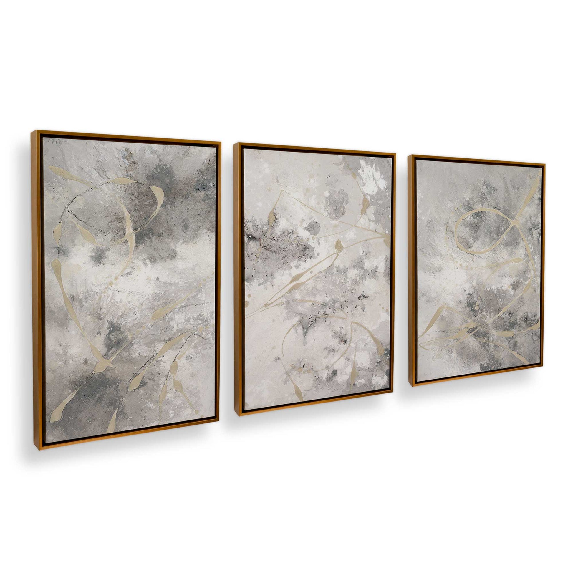 [Color:Polished Gold], Picture of art in a Polished Gold frame at an angle