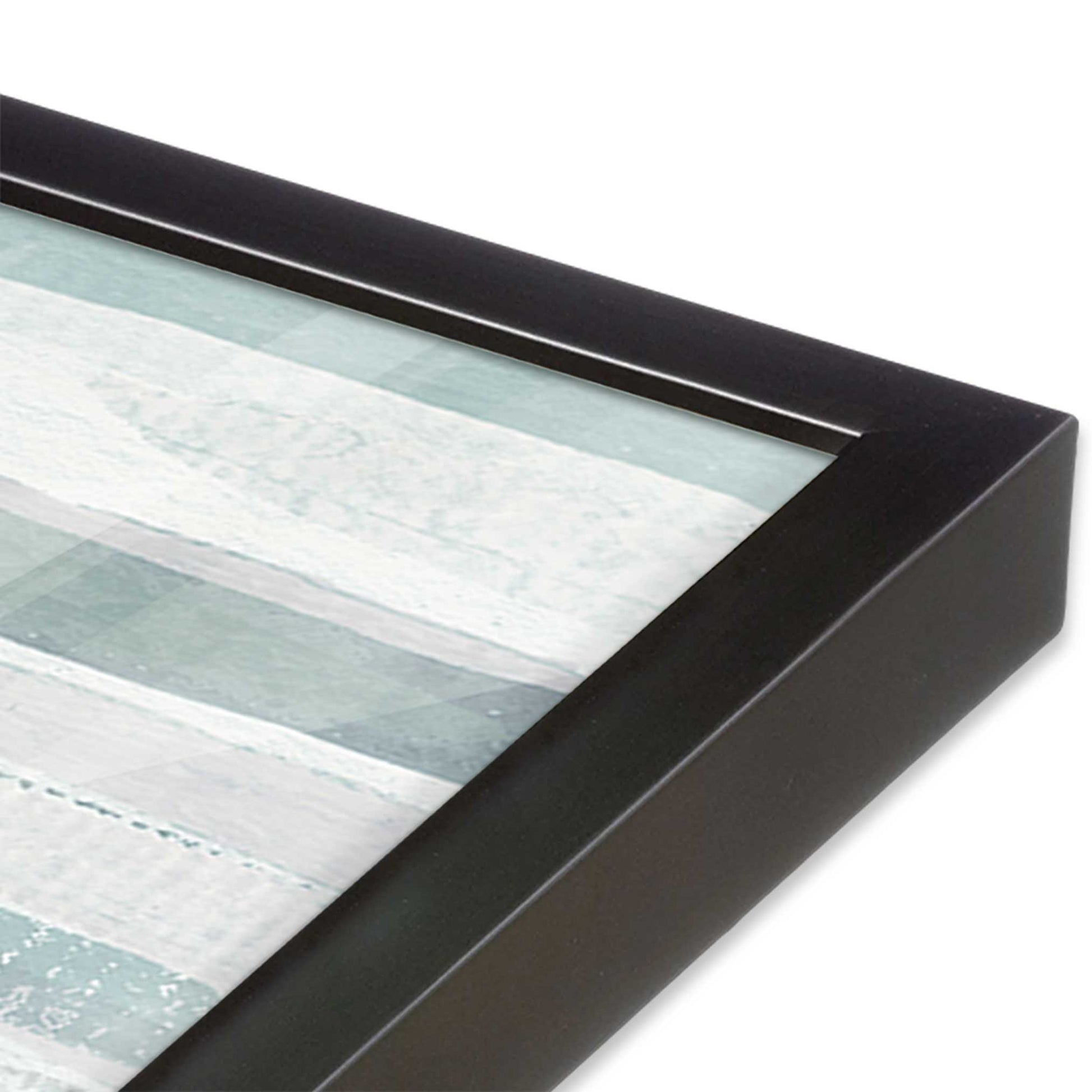[Color:Weathered Zinc], Picture of art in a Weathered Zinc frame of the corner