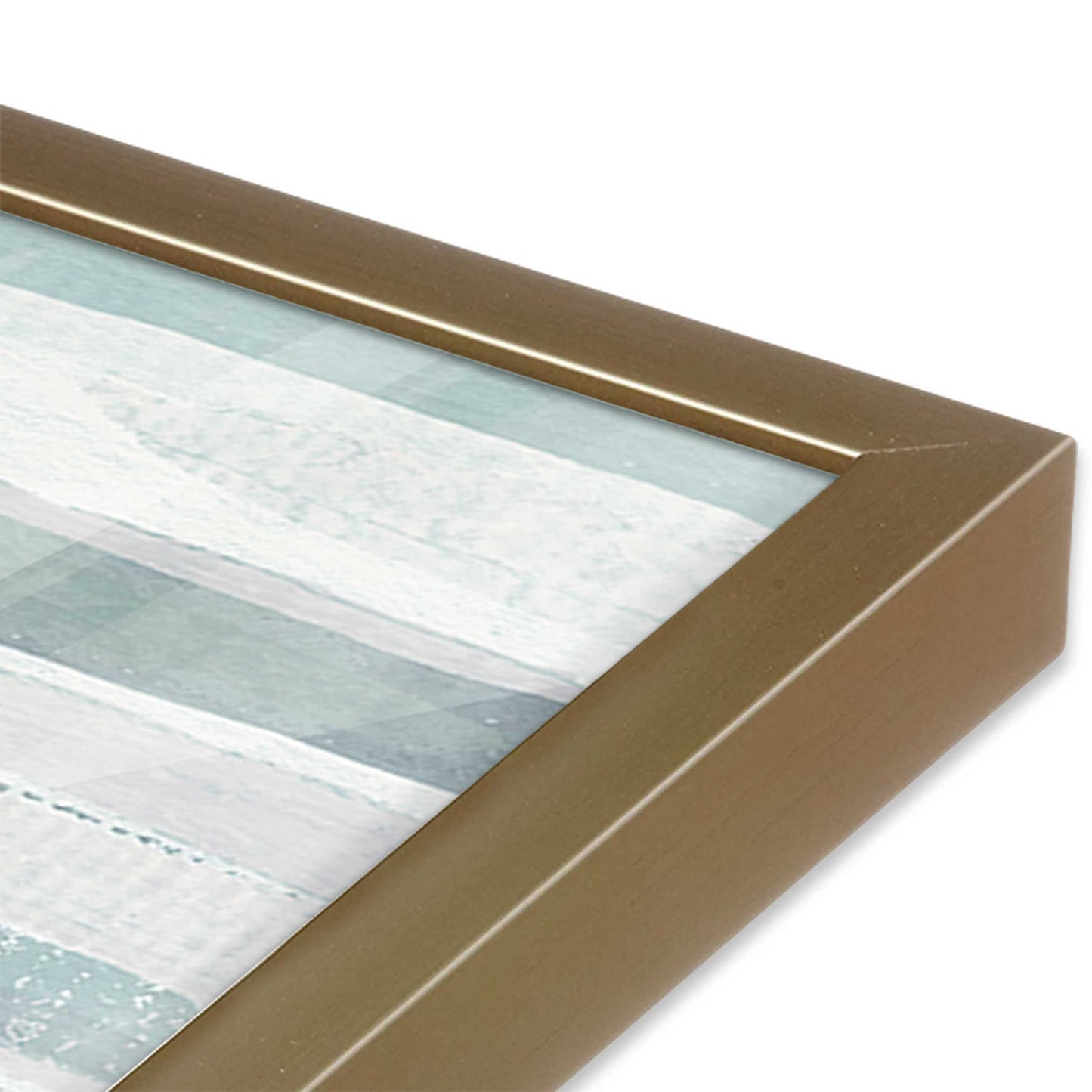 [Color:Brushed Gold], Picture of art in a Brushed Gold frame of the corner