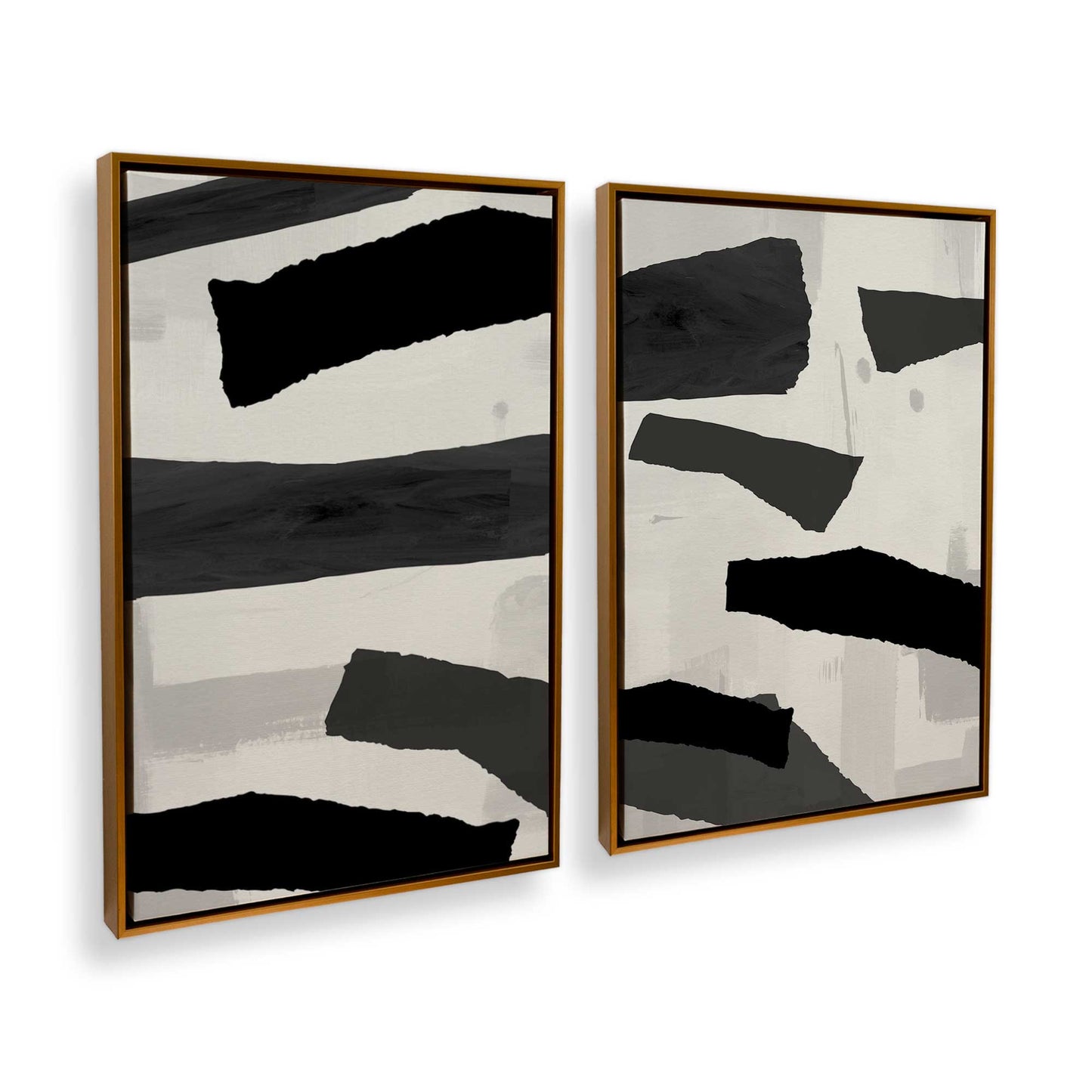 [Color:Polished Gold], Picture of art in a Polished Gold frame at an angle