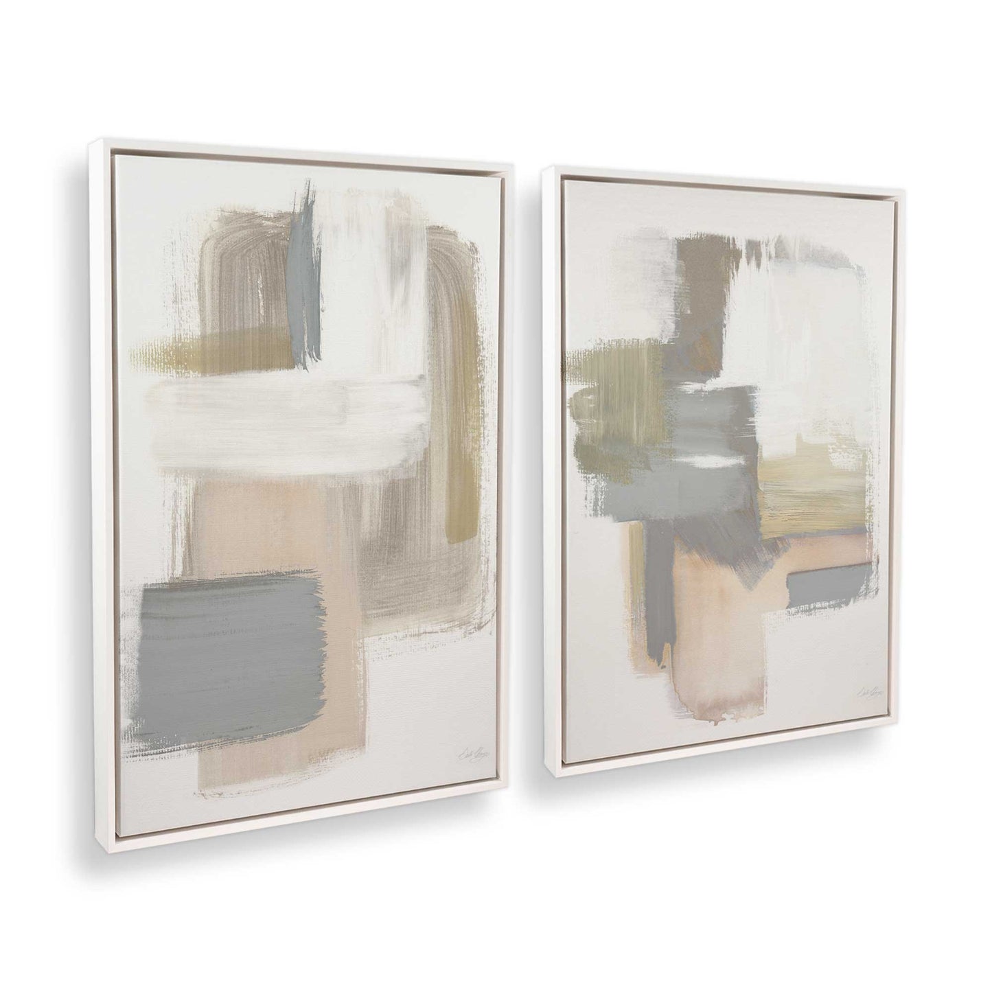 [Color:Opaque White], Picture of art in a White frame at an angle