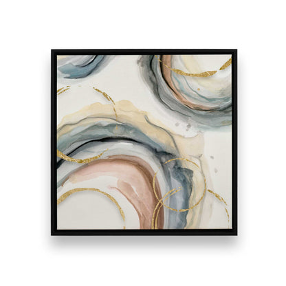 Golden Swirls Canvas Print, Set of 2