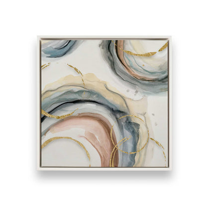 Golden Swirls Canvas Print, Set of 2