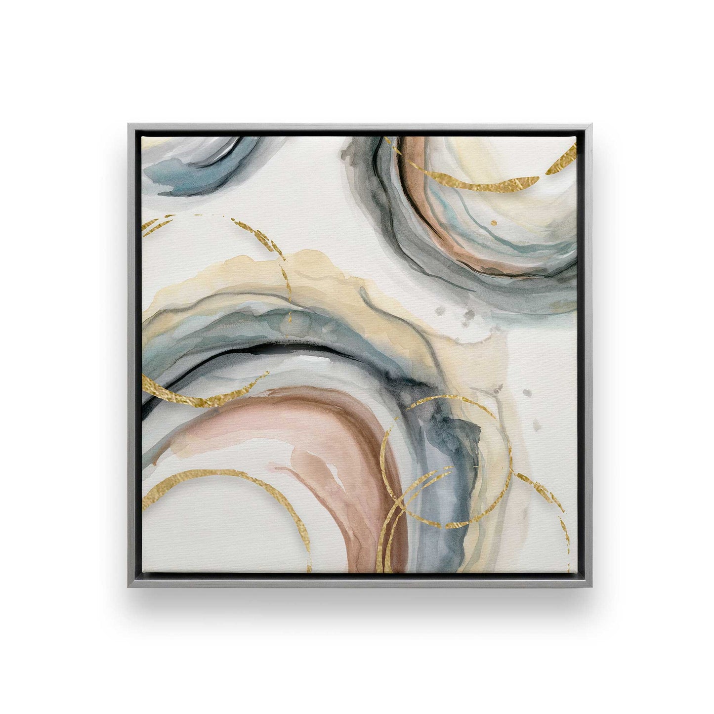 Golden Swirls Canvas Print, Set of 2