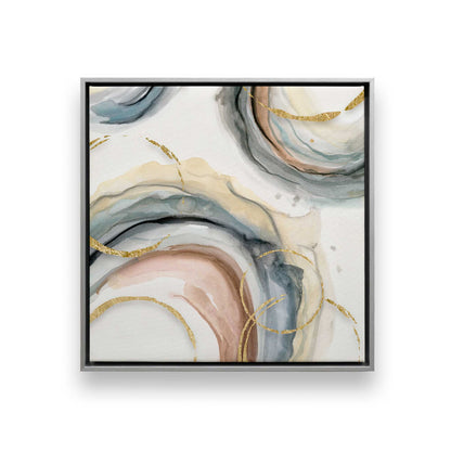 Golden Swirls Canvas Print, Set of 2