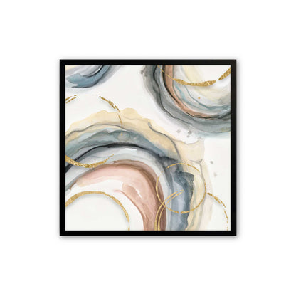 Golden Swirls Art Print, Set of 2